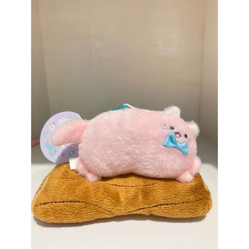 Boneka Gantungan Kunci Kucing Yell Pink Lembut Squeaky Cat Keychains Original Japan