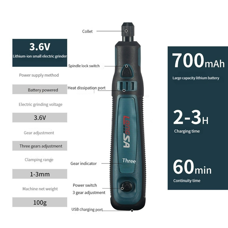 Bor Mini-Tanpa Kabel-Bor Mini-Penggosok-Pengukir Genggam-Alat Ukir-Tanpa Kabel-MiniPena Ukir