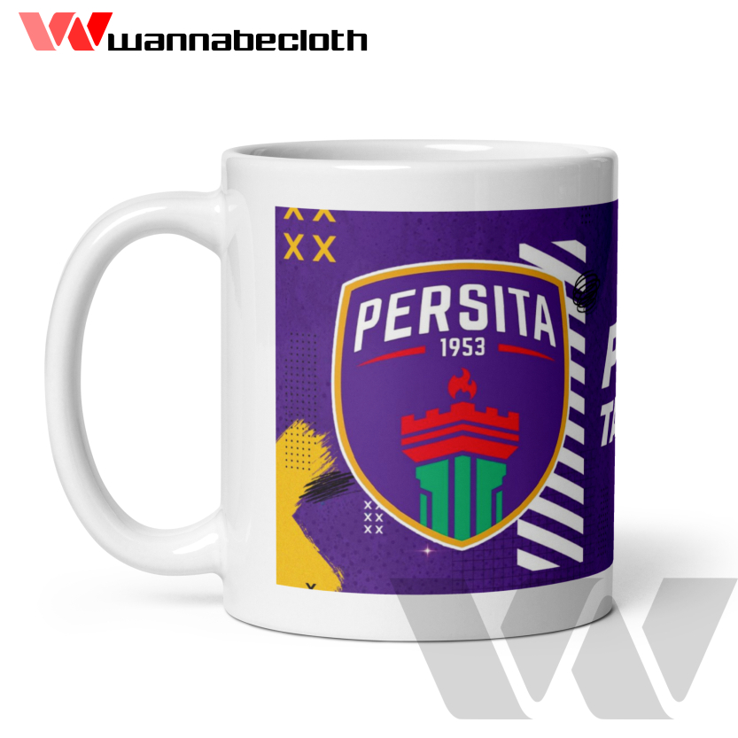 Mug Persita Tangerang Gelas Persita Tangerang Mug Bola Gelas Bola Mug Custom Mug Unik Cetak Mug Pers
