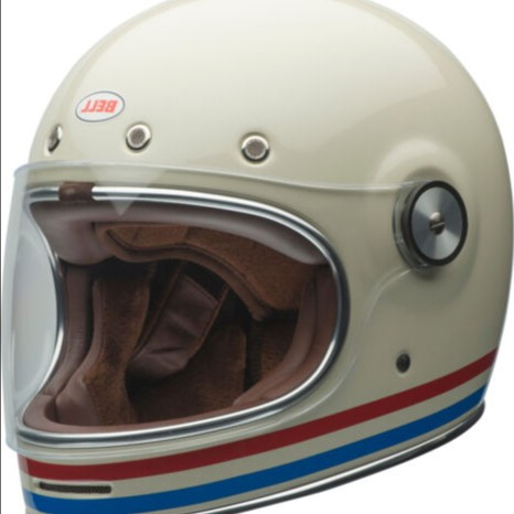 BELL BULLITT STRIPE WHITE | HELM FULL FACE | ORIGINAL BELL BULLITT