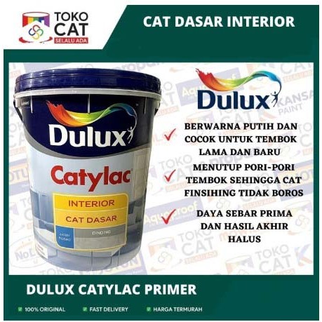 Catylac Interior Primer Cat Dasar tembok dalam PUTIH Alkali 5Kg Galon //Cat Dasar Tembok Dalam