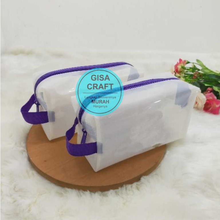 Gisacraft souvenir dompet boxy mika uk +- 18x10x7 cm dengan tali pegangan bisband, dompet kubus, pou