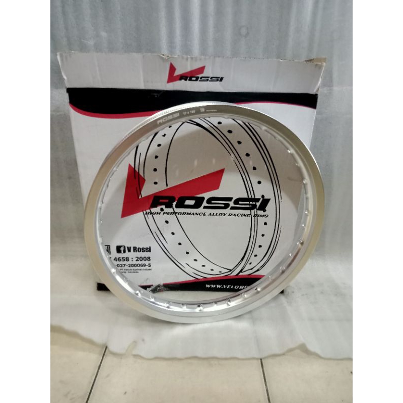 velg jari jari vrossi ring 17 140 / 160 / 185 / 215 / 250 / 300 / 350 warna silver kilap ring 17