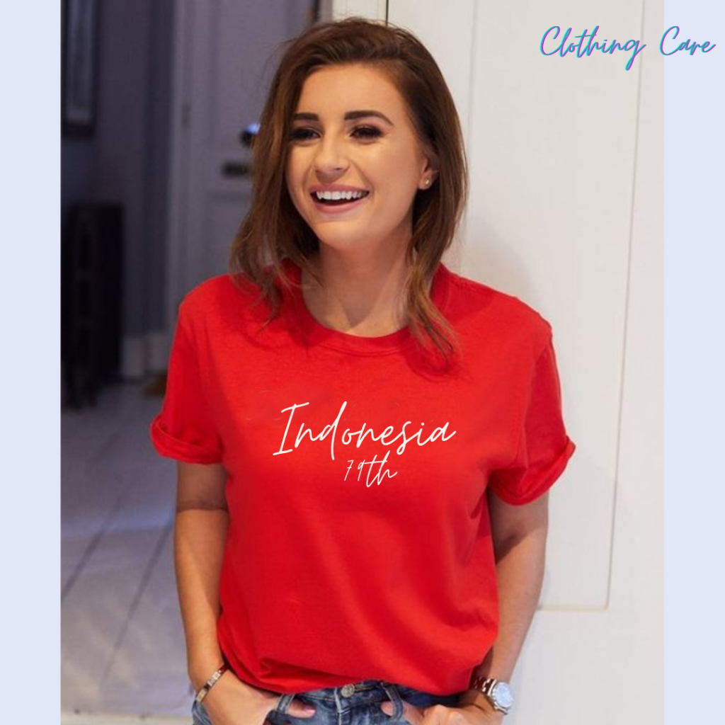 Kaos Atasan Wanita Dewasa HUT RI Kaos Indonesia 79th HUT RI Kaos HUT RI Wanita Lengan Pendek Kaos Ov
