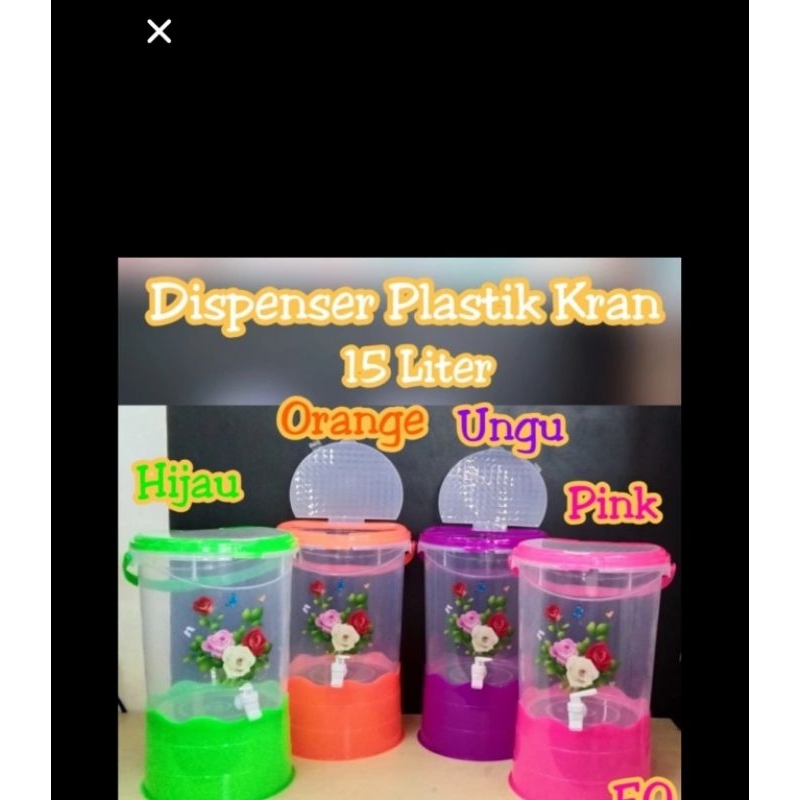 Dispenser air minum kran MPW 15 liter tempat air minum plastik