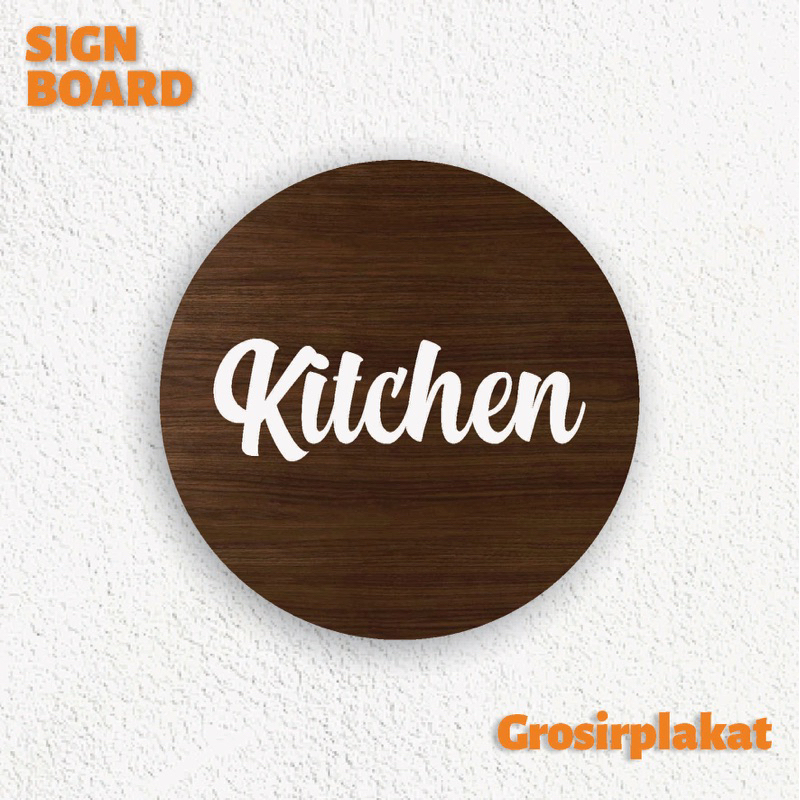 

Signage Kitchen Sign Board Label Tempel Kayu Stiker Nama Ruangan Dapur