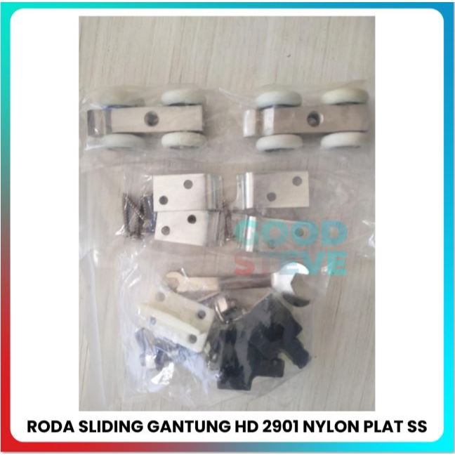 Roda Sliding Pintu Gantung HD 2901 Nylon Plat Stainless 304