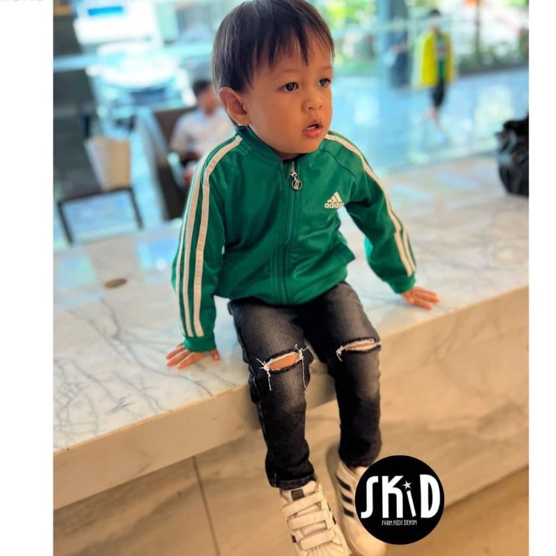 {OYWinsDenim} Celana Jeans Anak Hitam wash Sobek Premium Softjeans Strech Kids Denim Usia 8 Bulan Sa