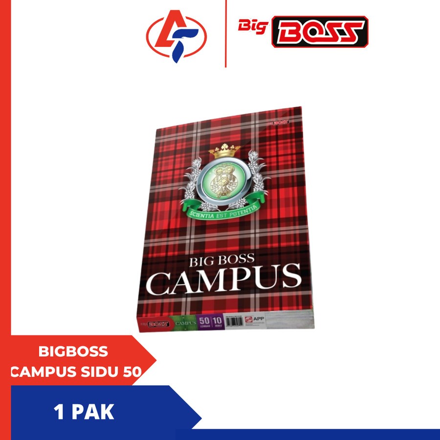 

Buku Tulis BigBoss 50 SiDU 1 Pack ( Isi 10 Pcs )
