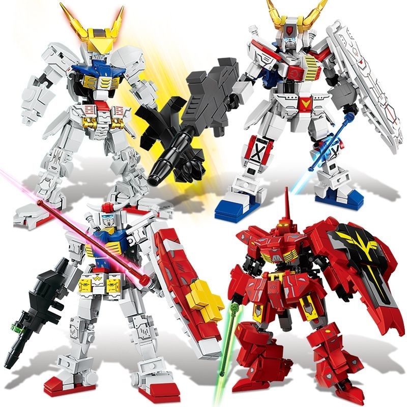 Mainan anak DIY Robot mecha model Gundam ukuran Besar