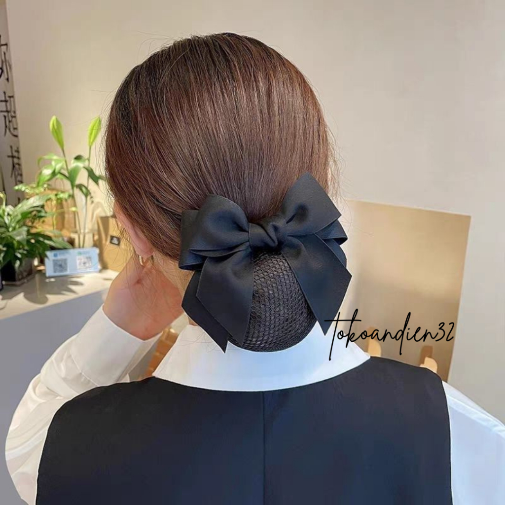 Harnet Rambut HR Jepitan Cepol Pita Korea Jaring Sanggul Polos Motif Dewasa Anak harnet spg harnet k