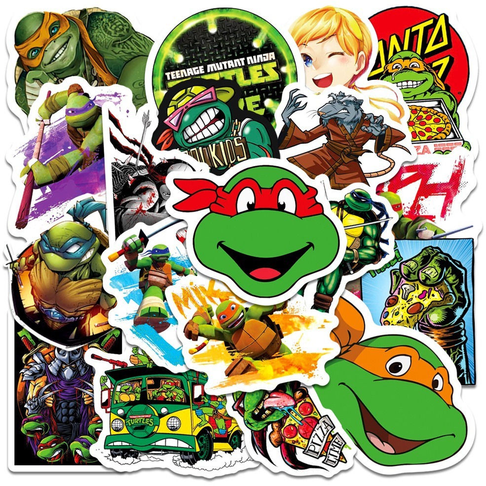 

STIKER VINIL ISI 32 NINJA TURTLE MUTANT FILM STICKER ANTI AIR AESTHETIC