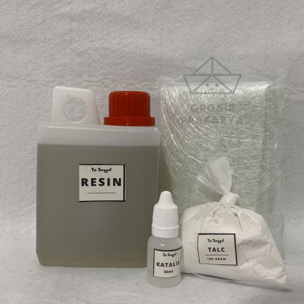 Cahaya Murni36- PAKET RESIN 500gr Premium Bening Clear Paketan Katalis Kerajinan catalis art