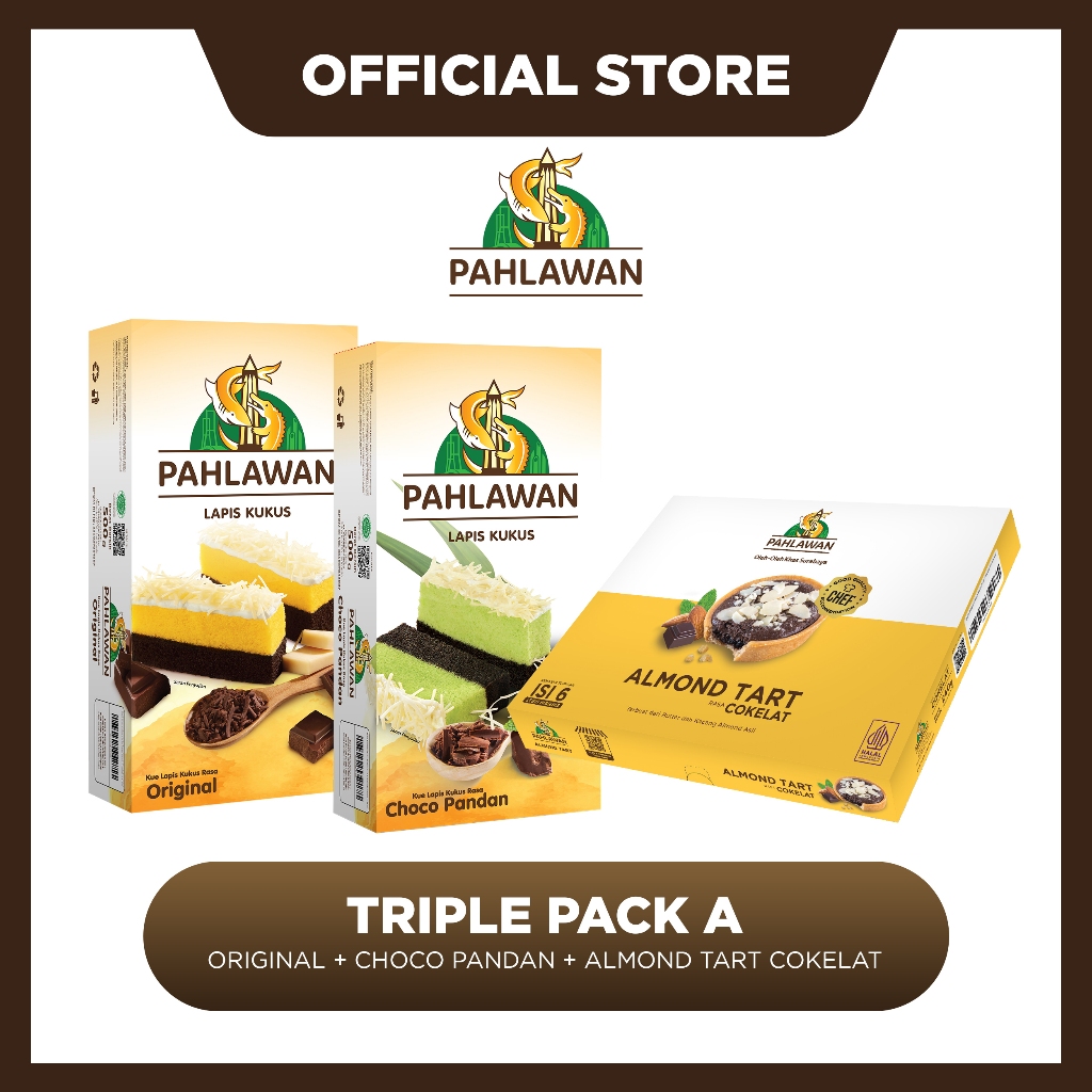 

Triple Pack A (Reguler - Original + Choco Pandan + Almond Tart Cokelat)