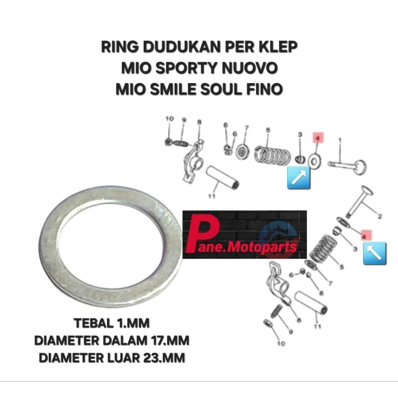 RING DUDUKAN PER KLEP MIO SPORTY NUOVO MIO SMILE MIO SOUL FINO LAMA BEST QUALITY