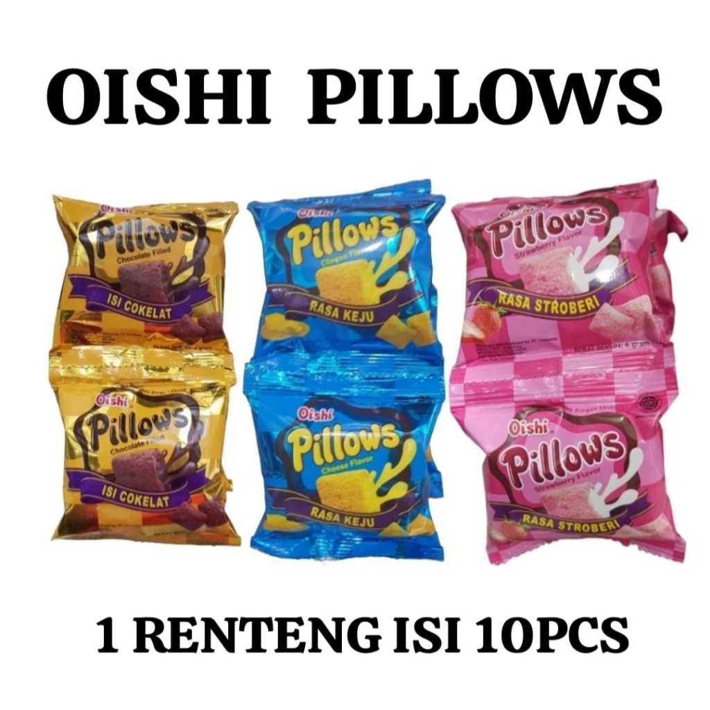 

SNACK OISHI PILLOWS 1 RENTENG ISI 10PCS