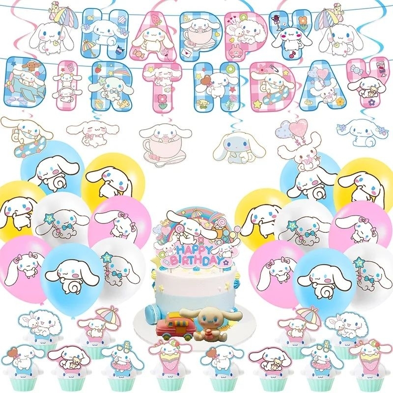 CINNAMOROLL Paket perlengkapan dekorasi pesta ulang tahun CINNAMOROLL birthday decoration perlengkap