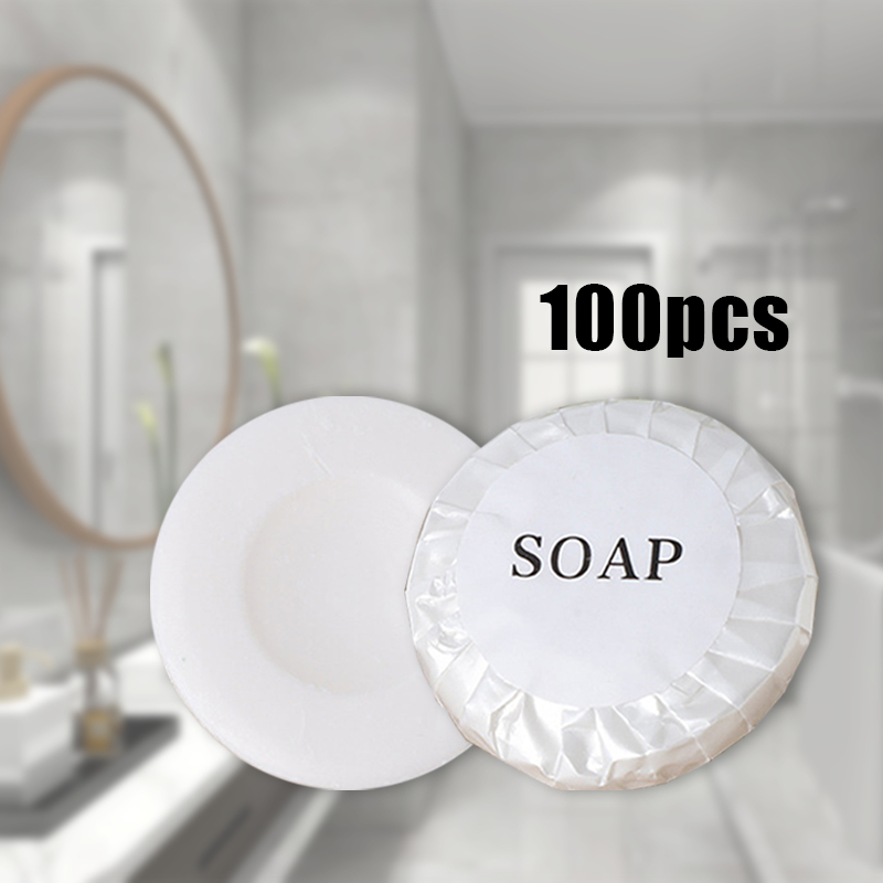 100pcs Sabun Hotel Padat 10g soap bulat roda sabun hotel bulat ryer hotel