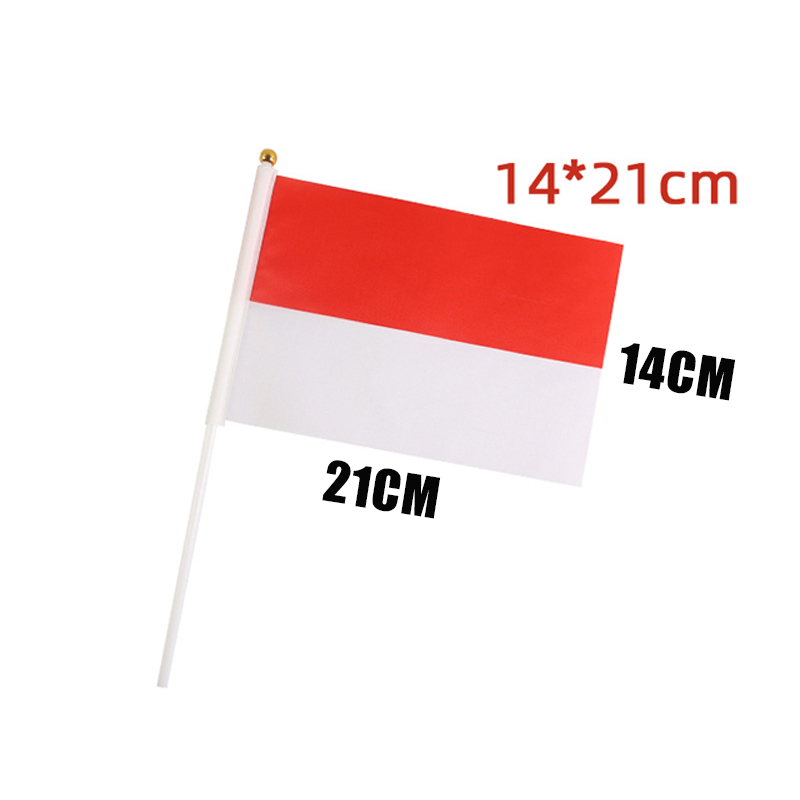 20pcs  14cm*21cm Bendera Kain Indonesia Merah Putih Kecil Bendera Kain Indonesia
