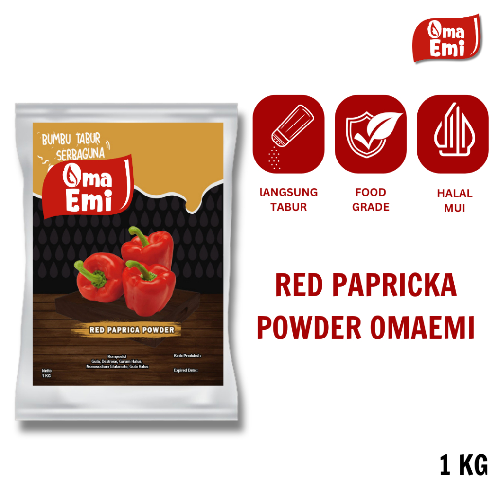 

BUMBU TABUR RED PAPRICA / PAPRIKA MERAH 1 KG