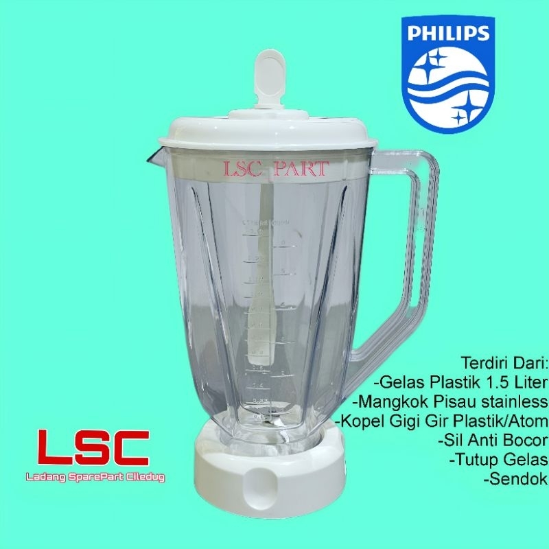 Set Gelas Blender Philips HR 2815 2810 Tabung Jar Jus HR2815  HR2810