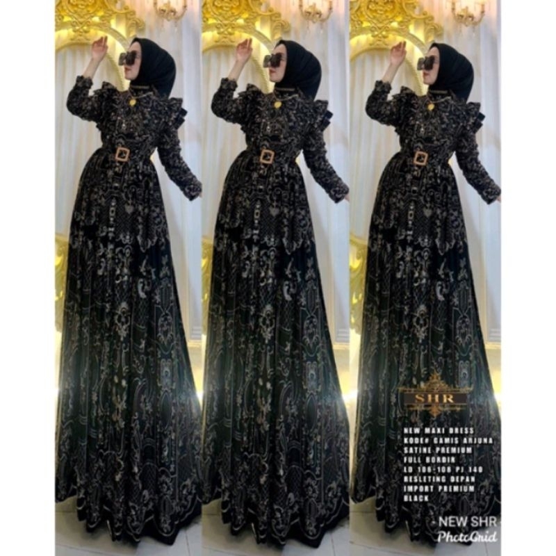maxi dress wanita mewah ORI by SHR good quality Ⓜ️ MissLyfe