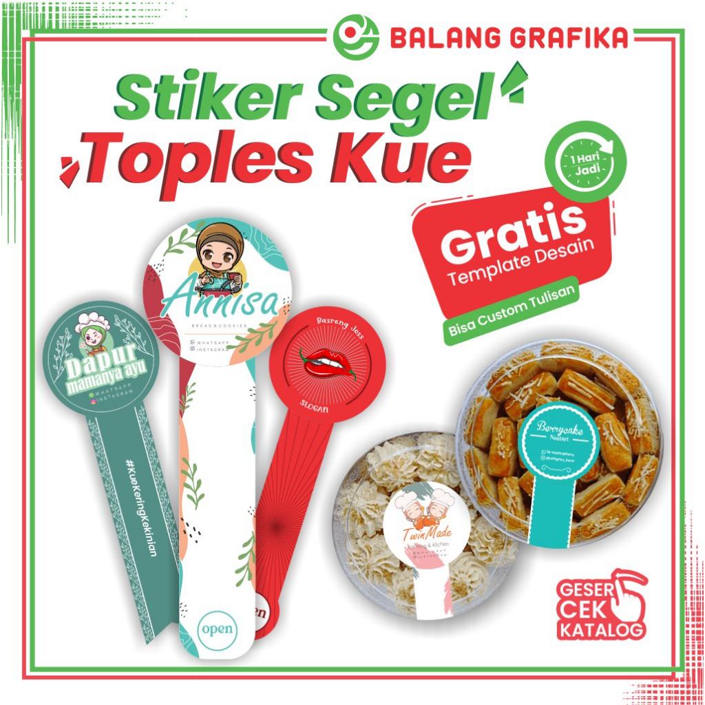 

Sticker Segel Toples Stiker Label Produk minuman makanan
