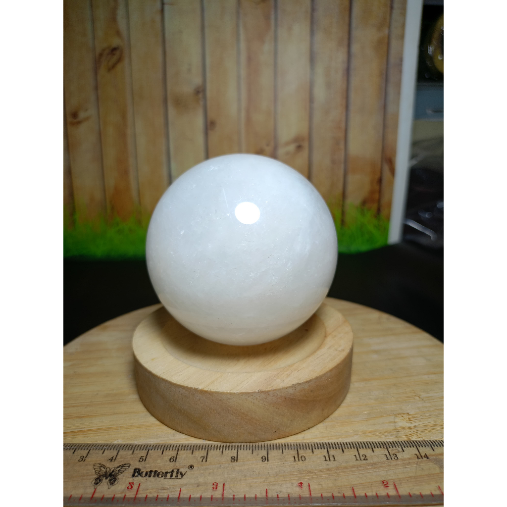 Natural White Calcite Sphere (4)