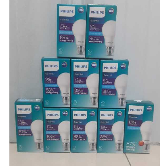 Lampu Philips LED Essential 5/7/9/11/13 Watt