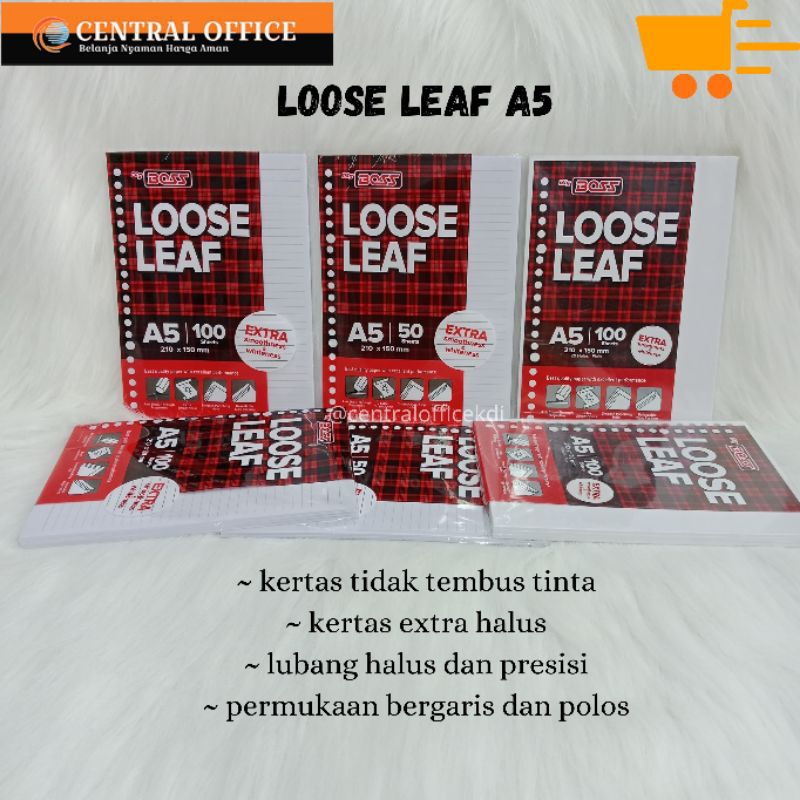 

Loose Leaf A5 Bergaris isi 50/Loose Leaf A5 Bergaris isi 100/Loose Leaf A5 Polos isi 100/Loose Leaf B5 Isi 100 BigBoss/Loose Leaf B5 Isi 50 BigBoss