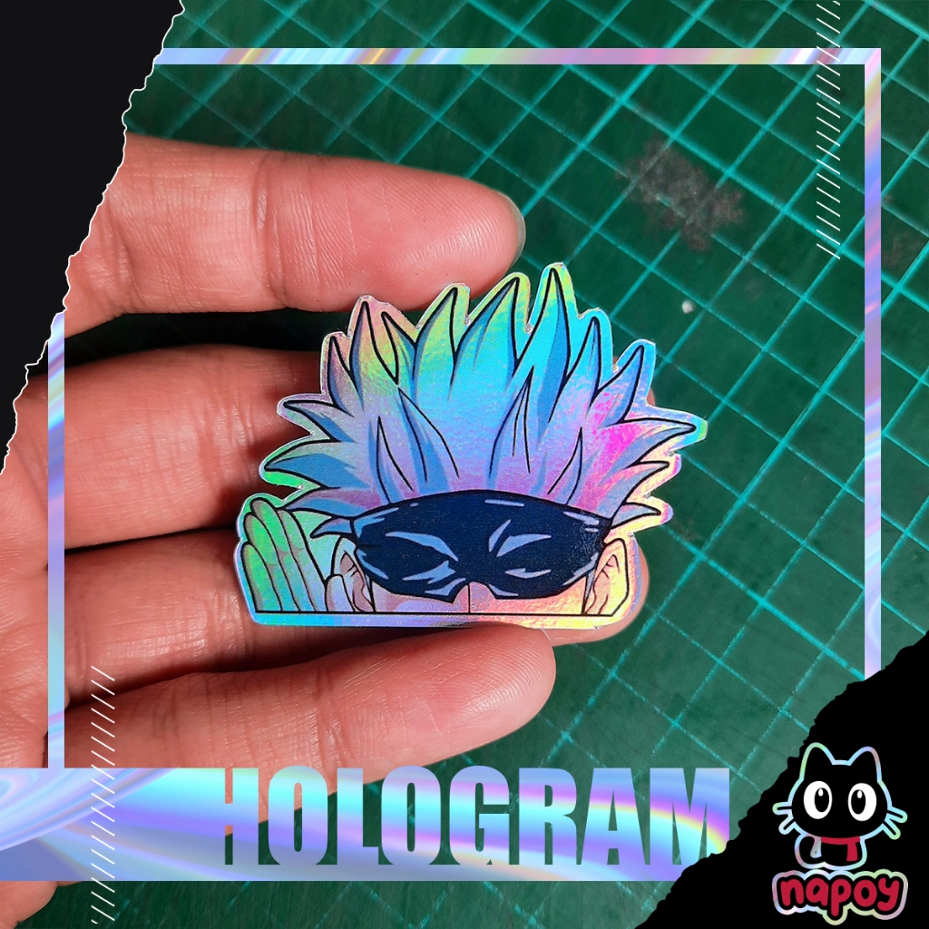 

Stiker Hologram Anime Jujutsu Kaisen - Satoru Gojo hai
