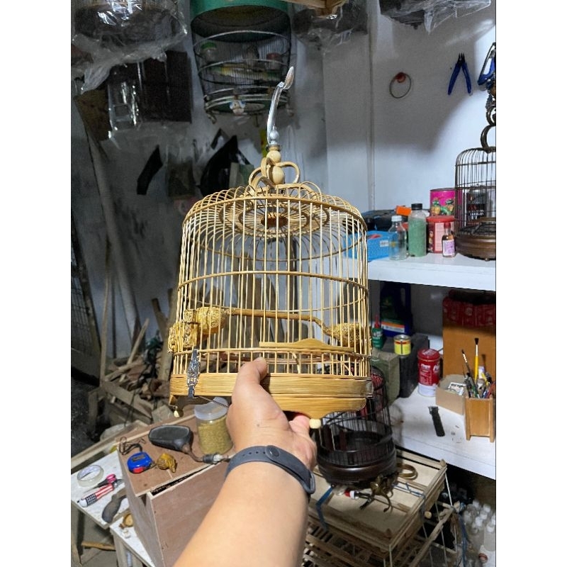 SANGKAR CUNGKOK BAMBU LOKAL untuk burung pleci, kolibri dan burung kecil lainnya