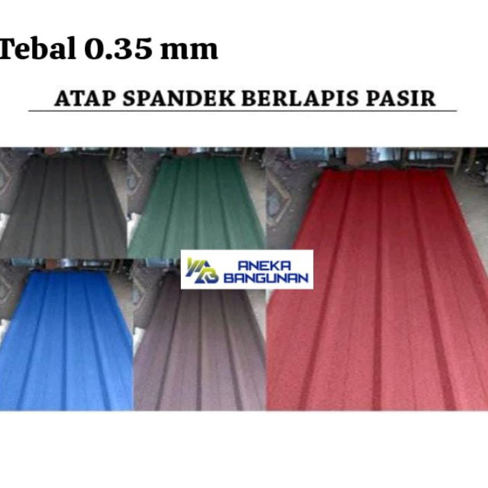 Stok terbaru Atap Spandek Pasir tebal 35 panjang 3 4 5 dan 6 meter