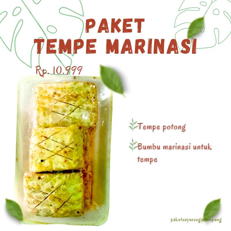 

(paket sayur) paket tempe marinasi