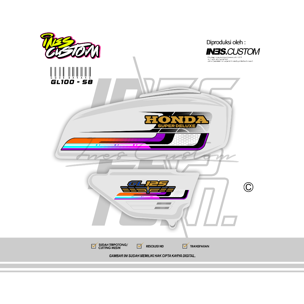 Striping gl 100 transparan daily use striping gl 100 gl 125