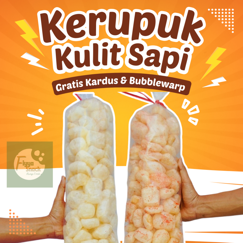 

Kerupuk Kulit Sapi Asli Dorokdok Rambak Krupuk Rasa Original Asin Pedas Grosir 150 200 250 Gram