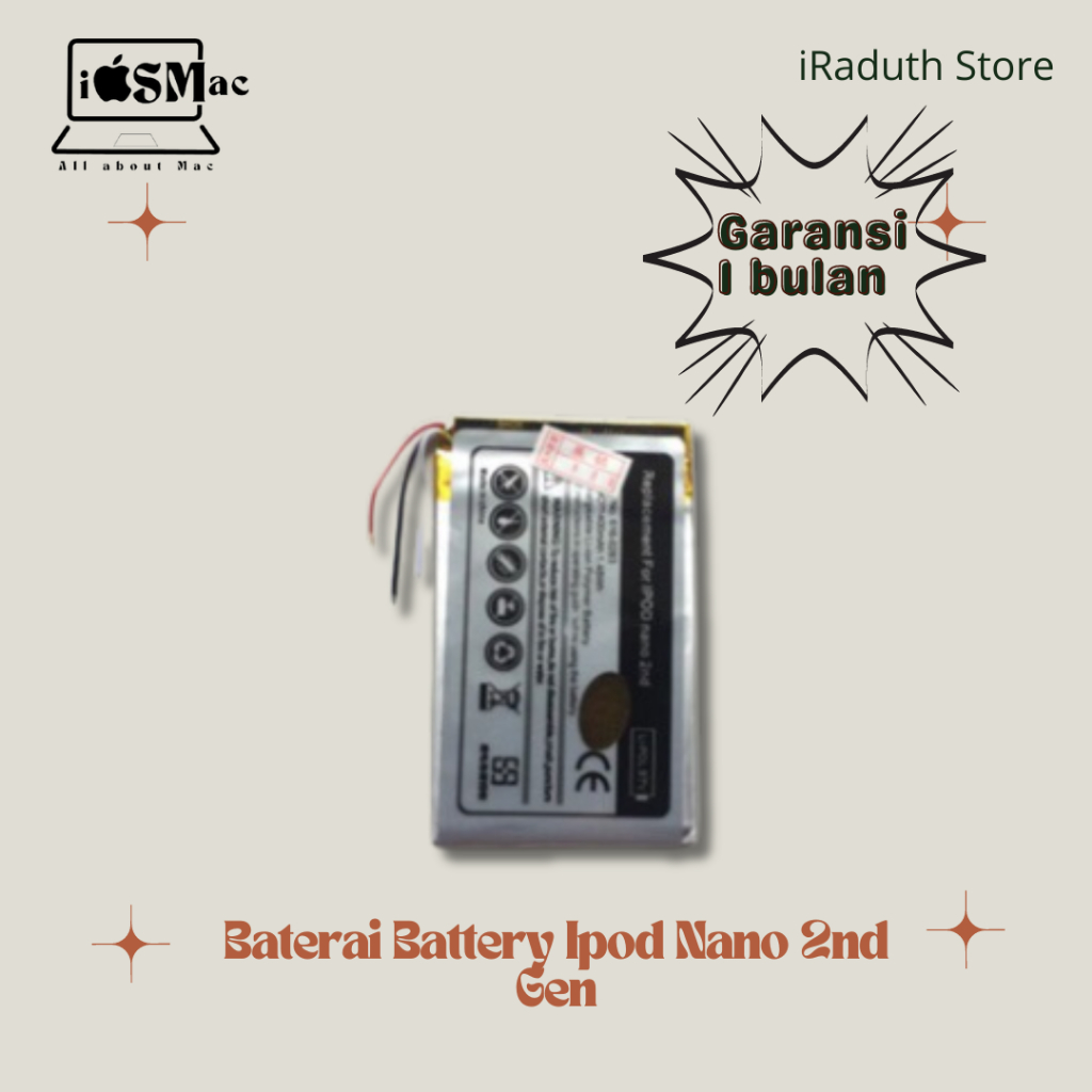 Baterai Battery Ipod Nano 2nd Gen