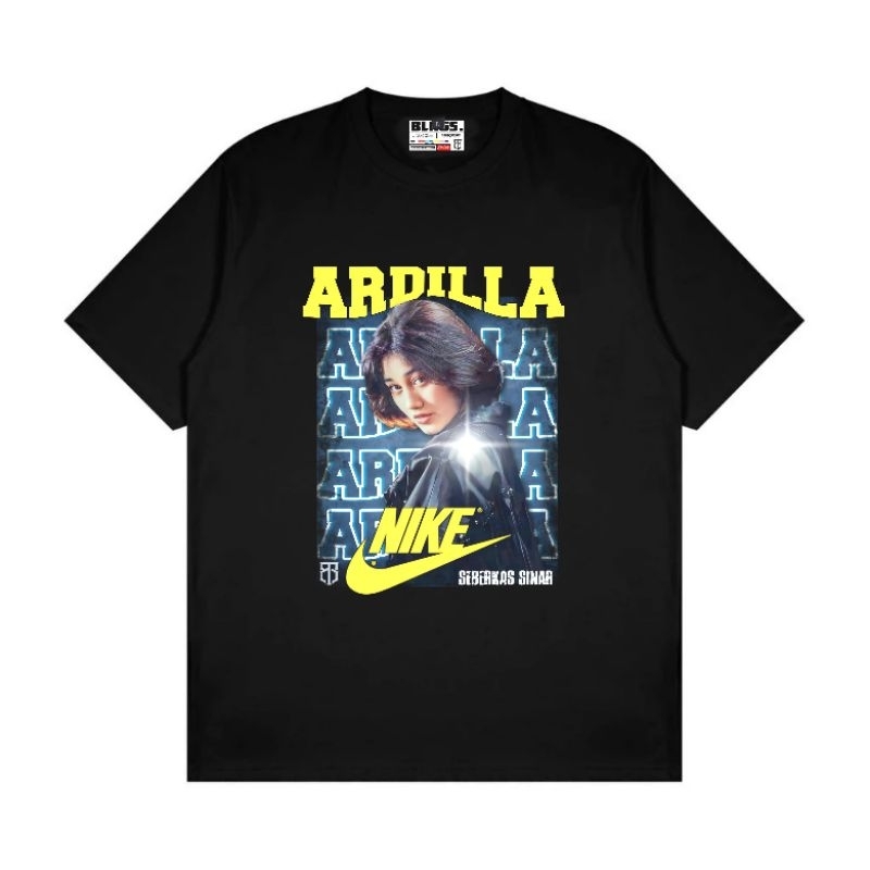 T-shirt Blags Original Tshirt Bootleg Nike Ardilla Seberkas Sinar Kaos Legenda Nike Ardilla lengan p