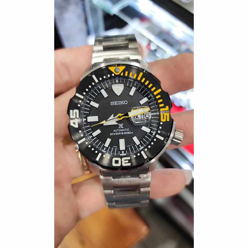 Jam Tangan Seiko Prospex Monster Diver's Automatic Stainless Silver