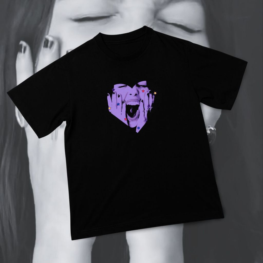 Olivia Rodrigo Guts Heart Black T-Shirt (Kaos Olivia Rodrigo Guts)