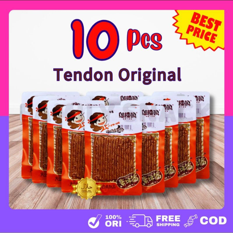 

Latiao Snack 10 Pcs - [HALAL] Wulama Gluten Latiao Snack Makanan Vegetarian Tendon Original Viral