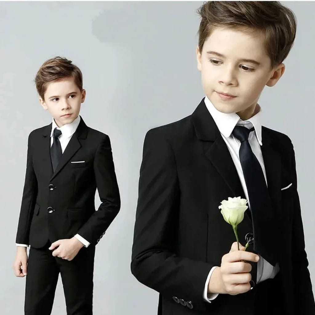 Jas Blazer Anak Hitam / Pakaian Anak Laki-Laki / Jas Blazer Anak Termurah / Jas Anak Semi Formal / J