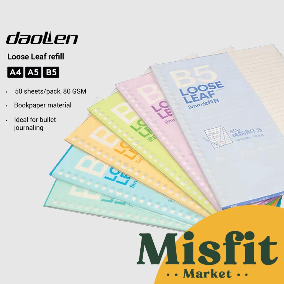 

Super Keren Bookpaper Loose Leaf Paper Refill B5 dan A5 Kertas Isi Ulang Binder 5 Lembar