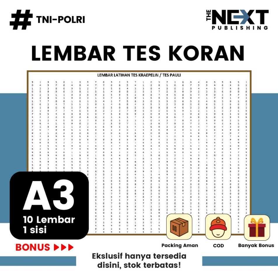 

Segera Ambil Lembar tes koranTes kreapelinTes Pauli