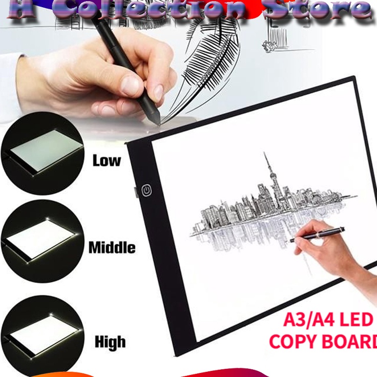 

Dijamin Laris A3A4 LED Drawing Tracing Board Stensil Board Papan Jiplak Gambar LED Anak Dewasa Copy Board Papan LED Light Pad Ultra Slim