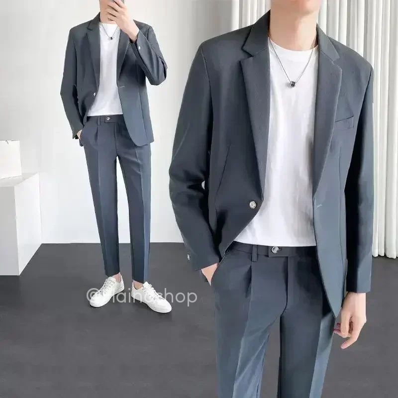 HAINOS Setelan Blazer Pria Casual / Jas Casual Pria