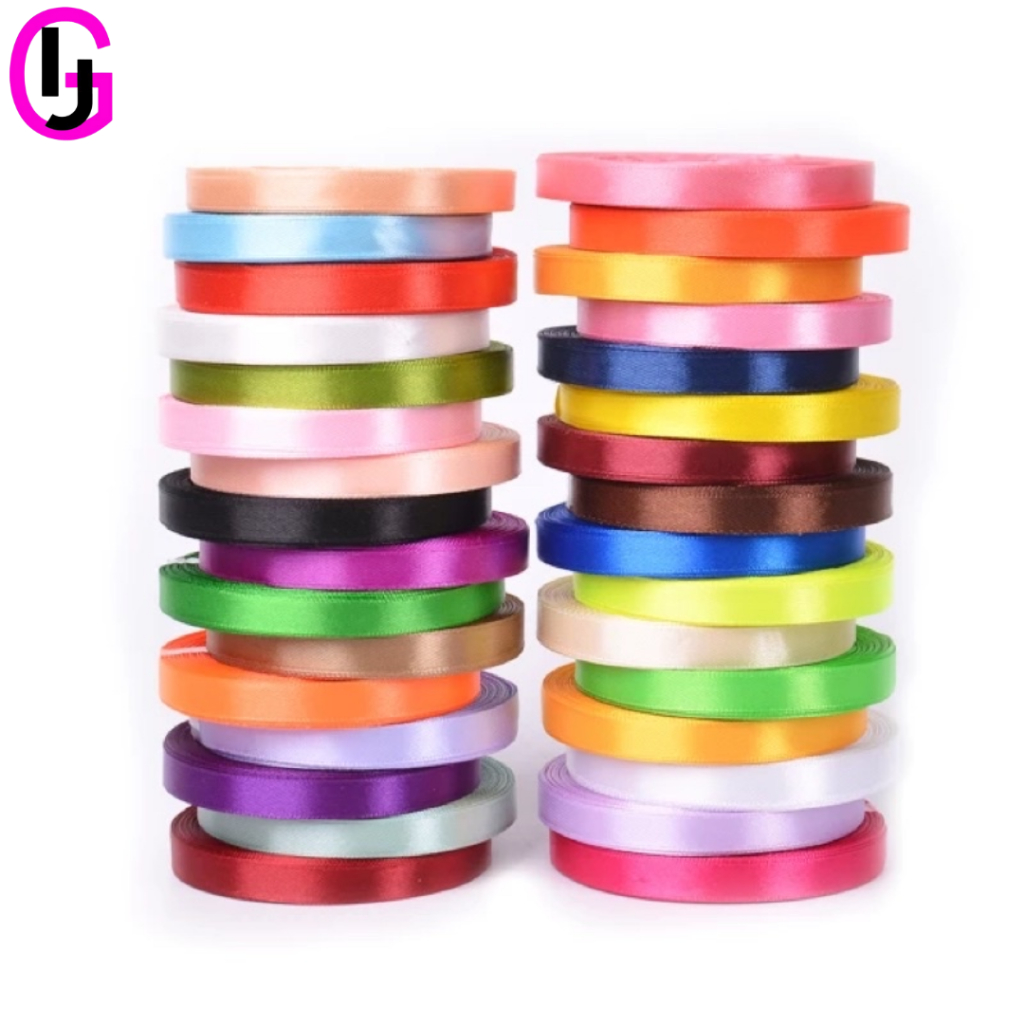 

Pita Satin 3/8" inch = 1 cm Untuk Aksesoris Bungkus Hadiah Pita Kado Part 2