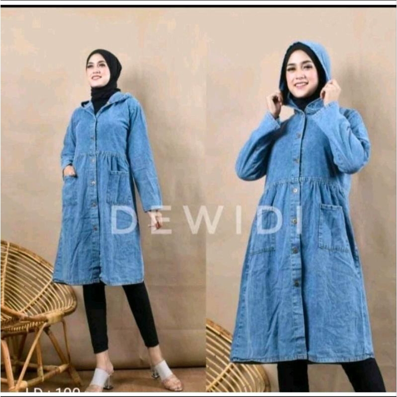 Long Tunik Jeans Wanita Terbaru 2022 // Long Tunik Premium // Long Tunic Jeans