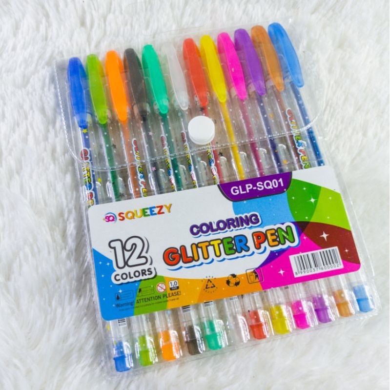 

Pulpen Glitter 12 warna