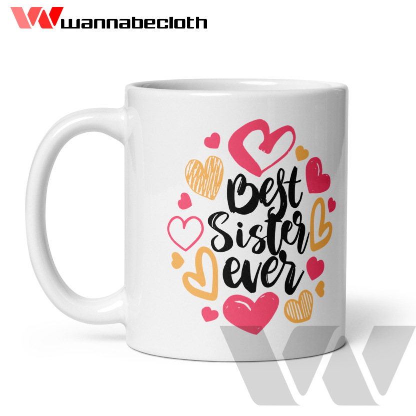 Gelas Mug Kado Hadiah Gift Souvenir Mug Custom Mug Unik Print Mug Best Sister Ever